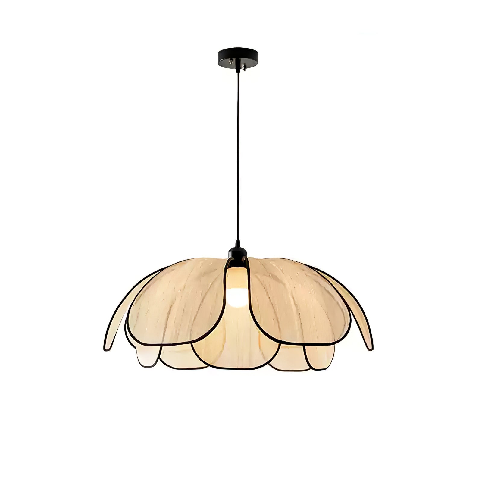 Elthaus Lampe Pendante Feuille Fiber Fleur - Neutralighting