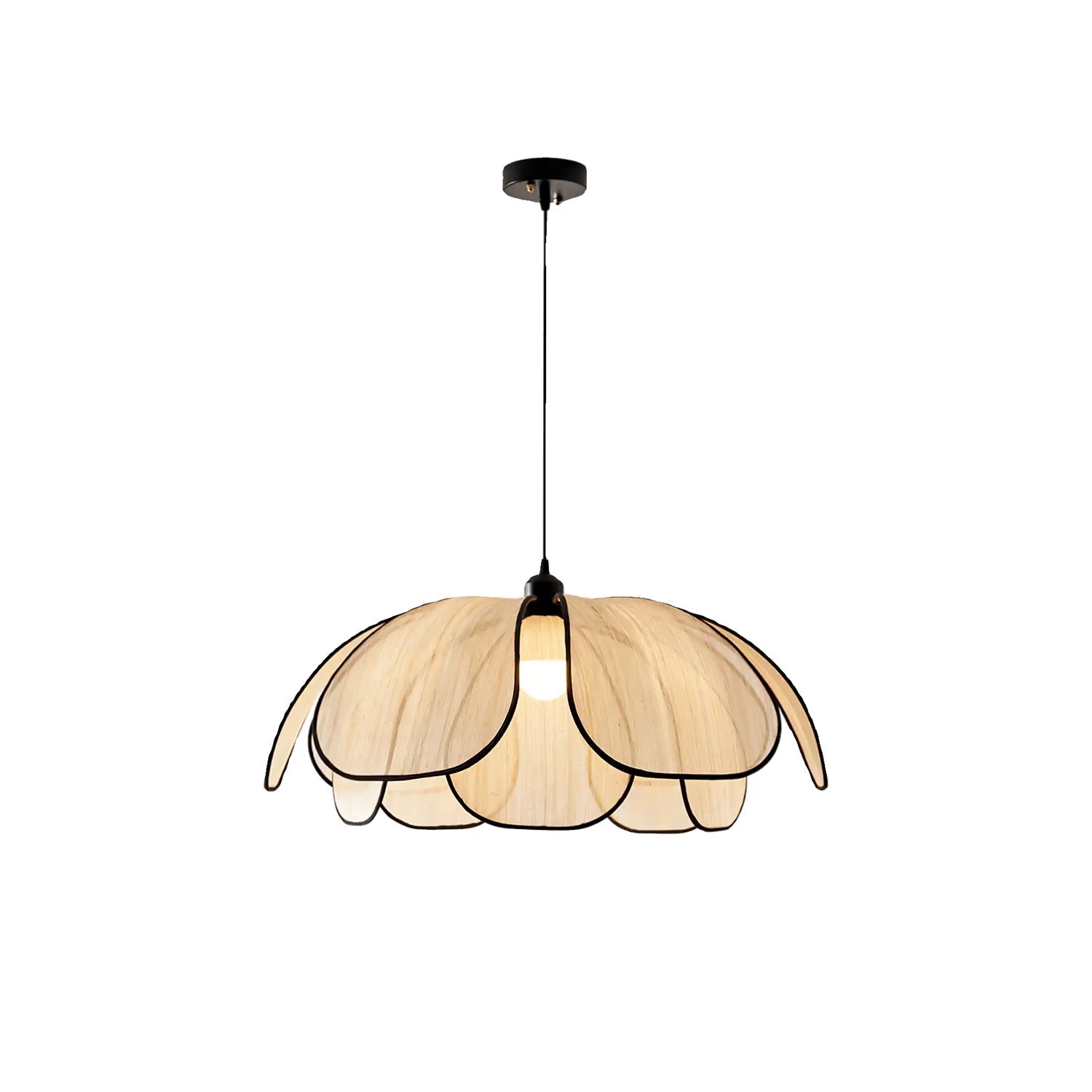 Elthaus Lampe Pendante Feuille Fiber Fleur - Neutralighting