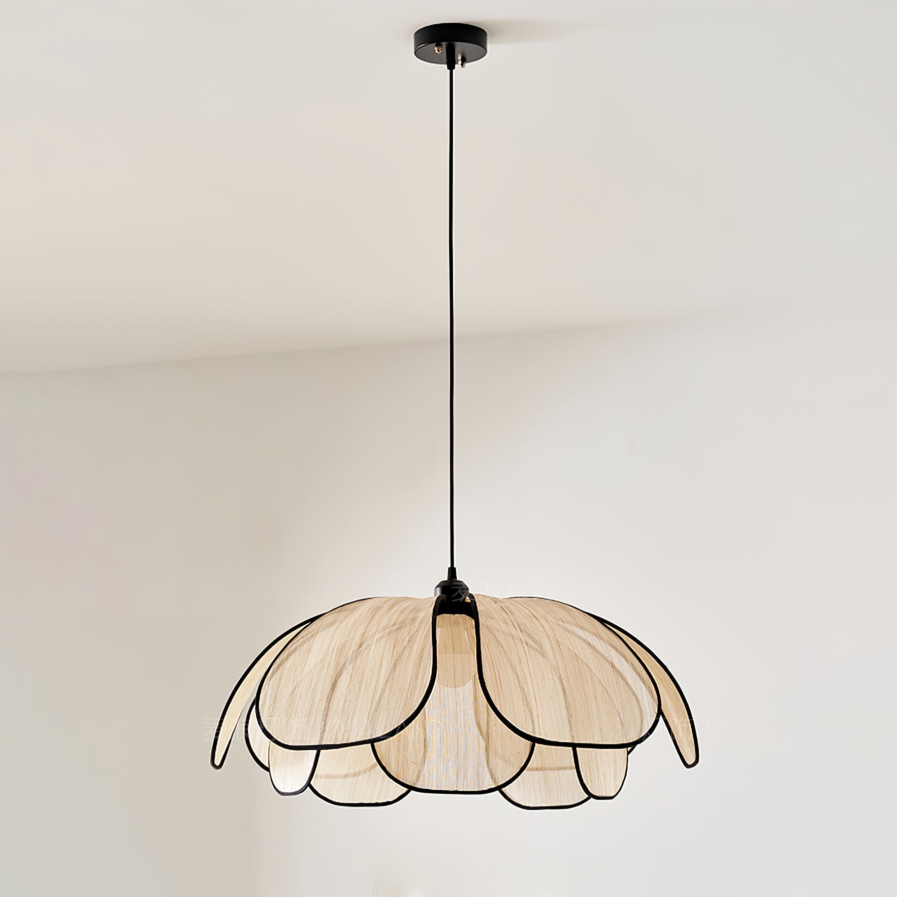 Elthaus Lampe Pendante Feuille Fiber Fleur - Neutralighting