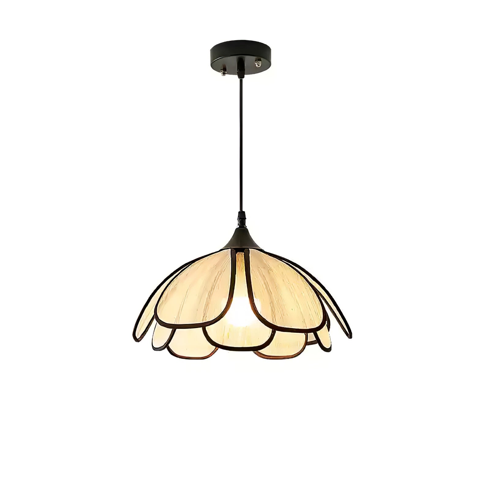 Elthaus Lampe Pendante Feuille Fiber Fleur - Neutralighting