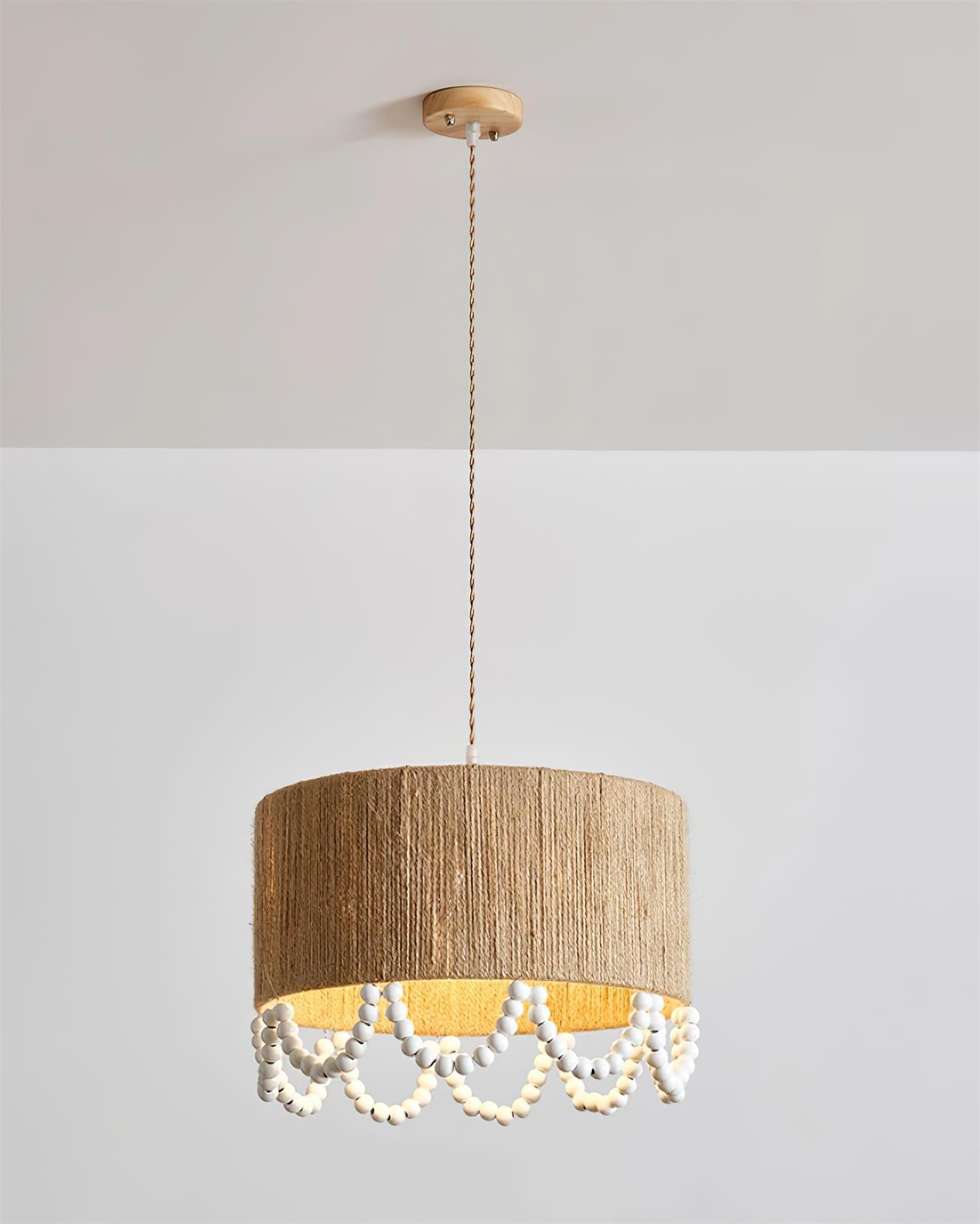 Boho Dona Suspension Naturel Frange Organique - Neutralighting