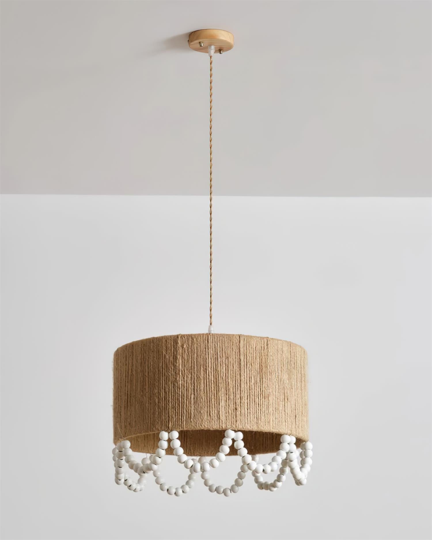 Boho Dona Suspension Naturel Frange Organique - Neutralighting