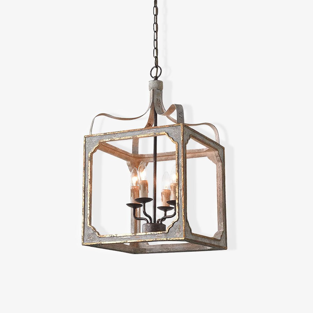Lustra Chandelier Cube Rustique Cadre Vintage - Neutralighting