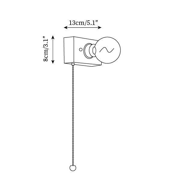Bois Applique Murale Style Edison - Neutralighting