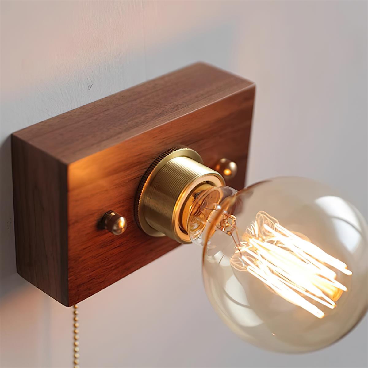 Bois Applique Murale Style Edison - Neutralighting