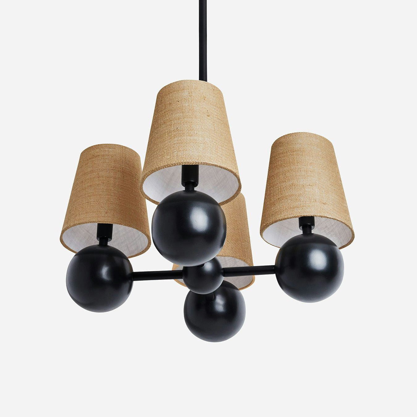 Aevuvyj Prime Élégance Laiton Tissu Métal Lustre - Neutralighting