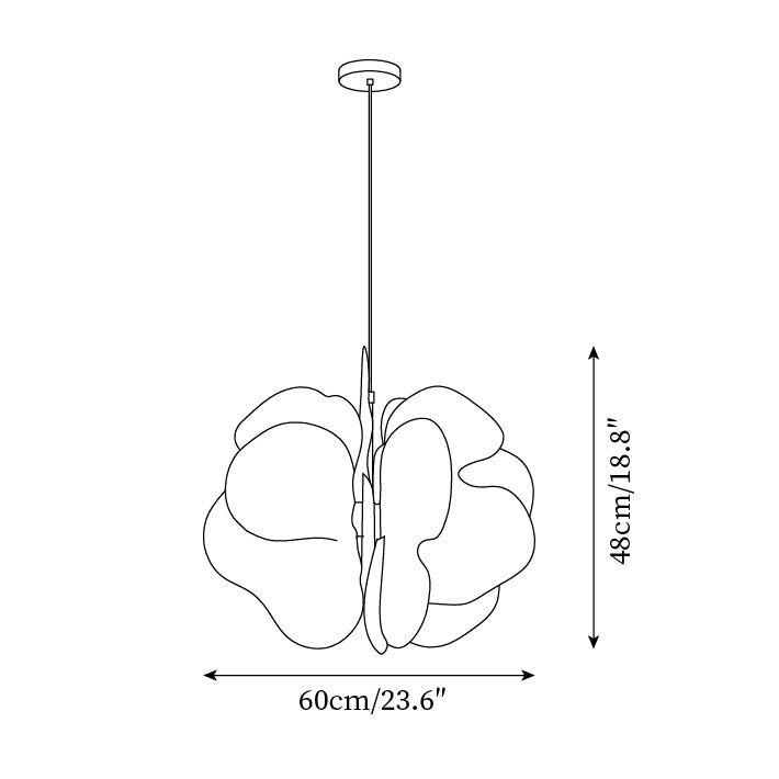 Bolide Suspension Pétale Florale Organique - Neutralighting