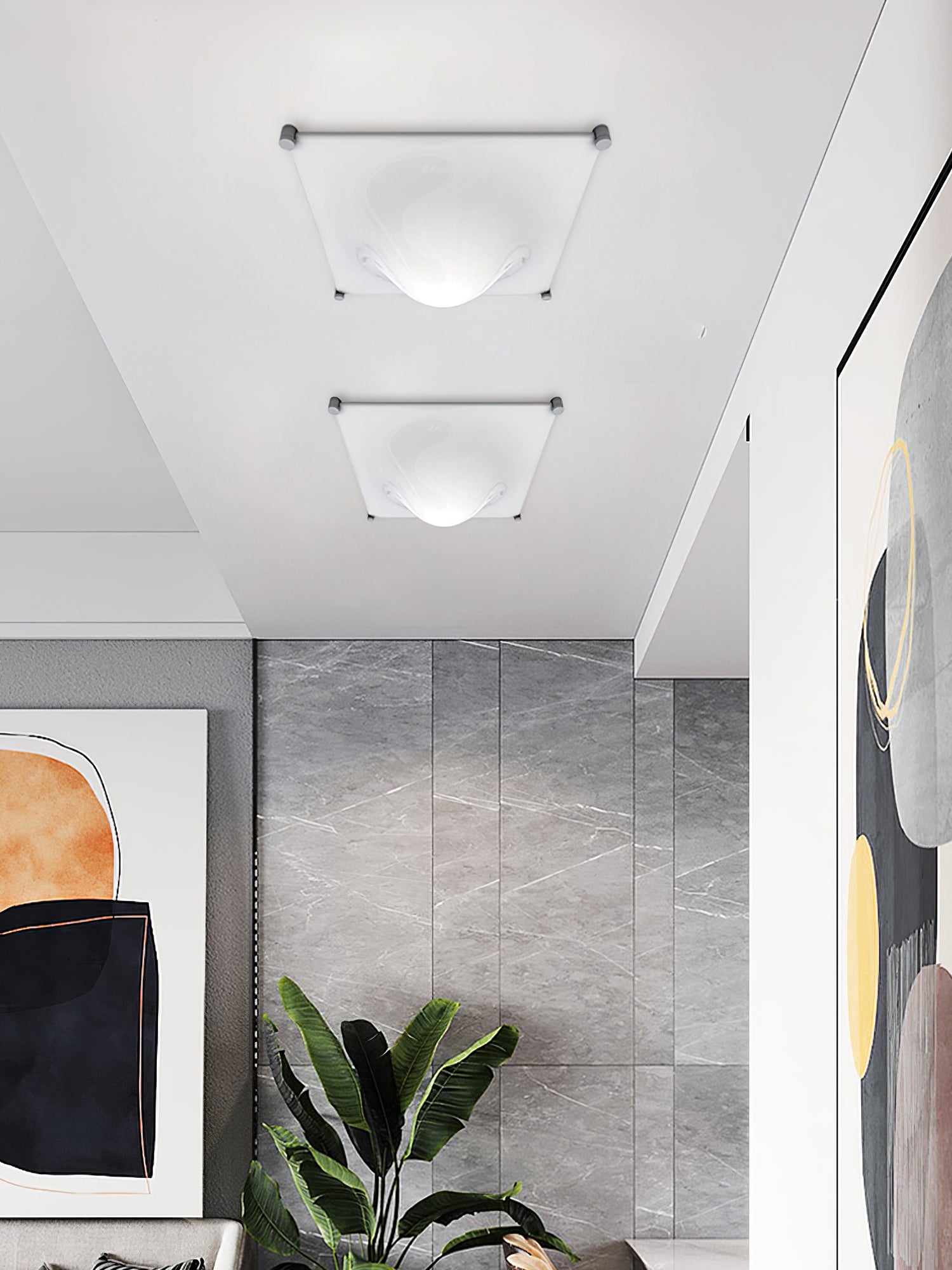 Bolla Lustre Plafonnier Blanc Doux Courbes Élégant - Neutralighting