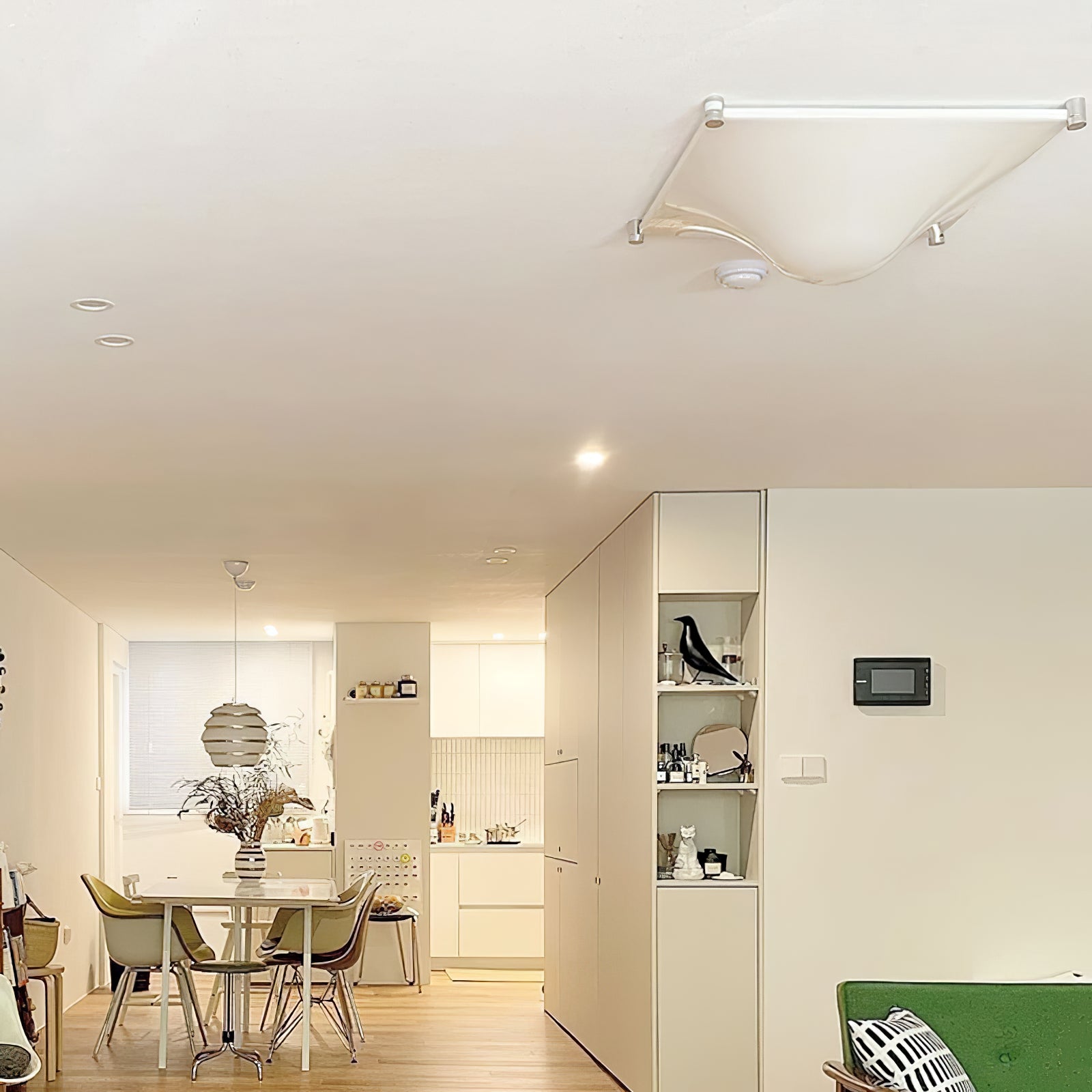 Bolla Lustre Plafonnier Blanc Doux Courbes Élégant - Neutralighting