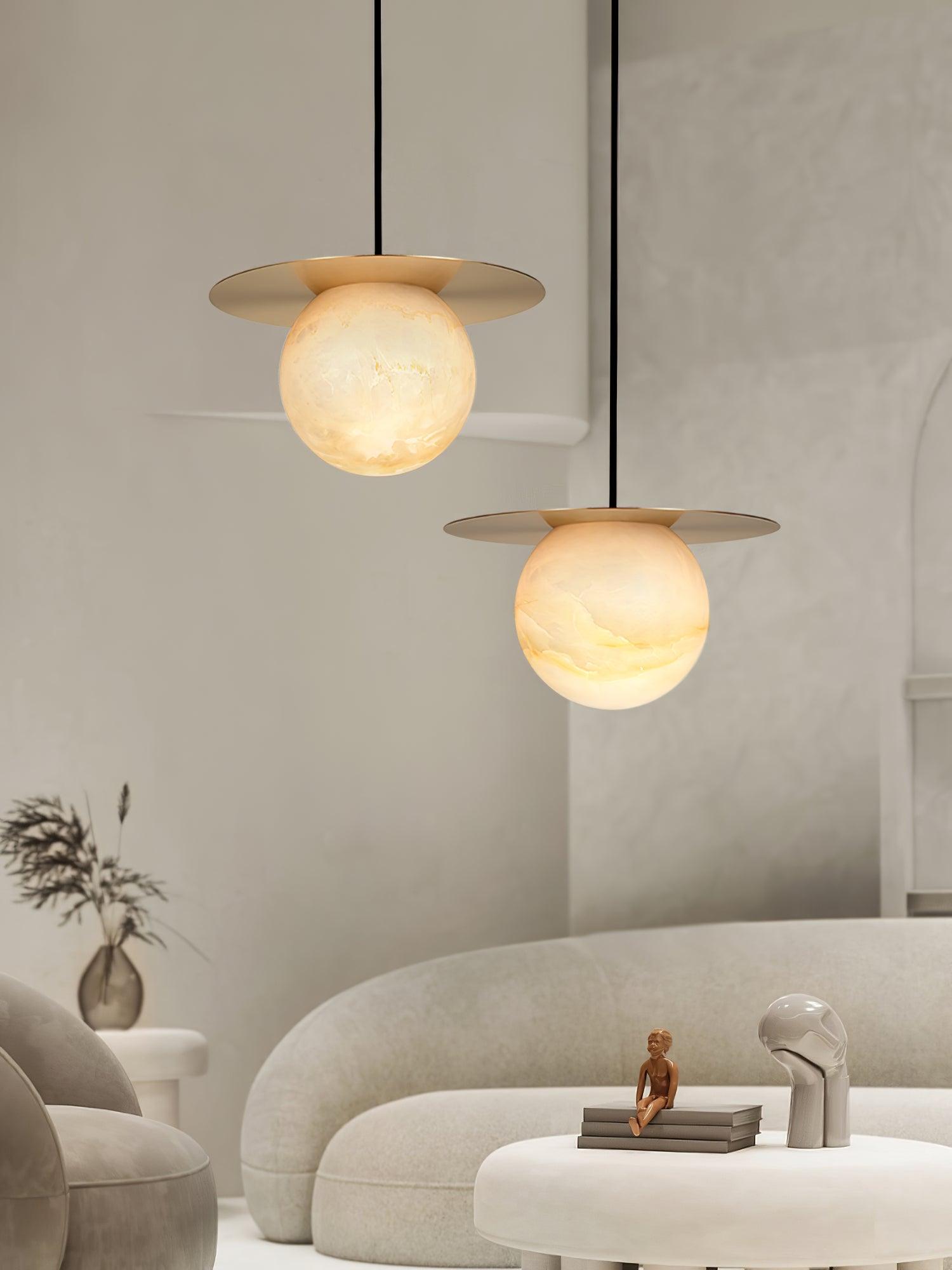 Nyvelyra Suspension Sphérique en Albâtre - Neutralighting