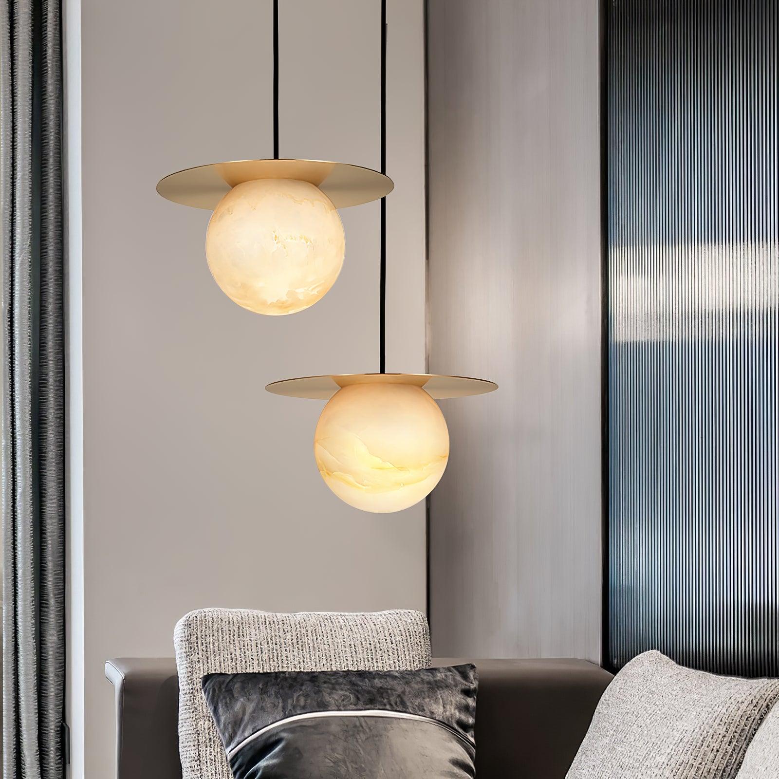 Nyvelyra Suspension Sphérique en Albâtre - Neutralighting