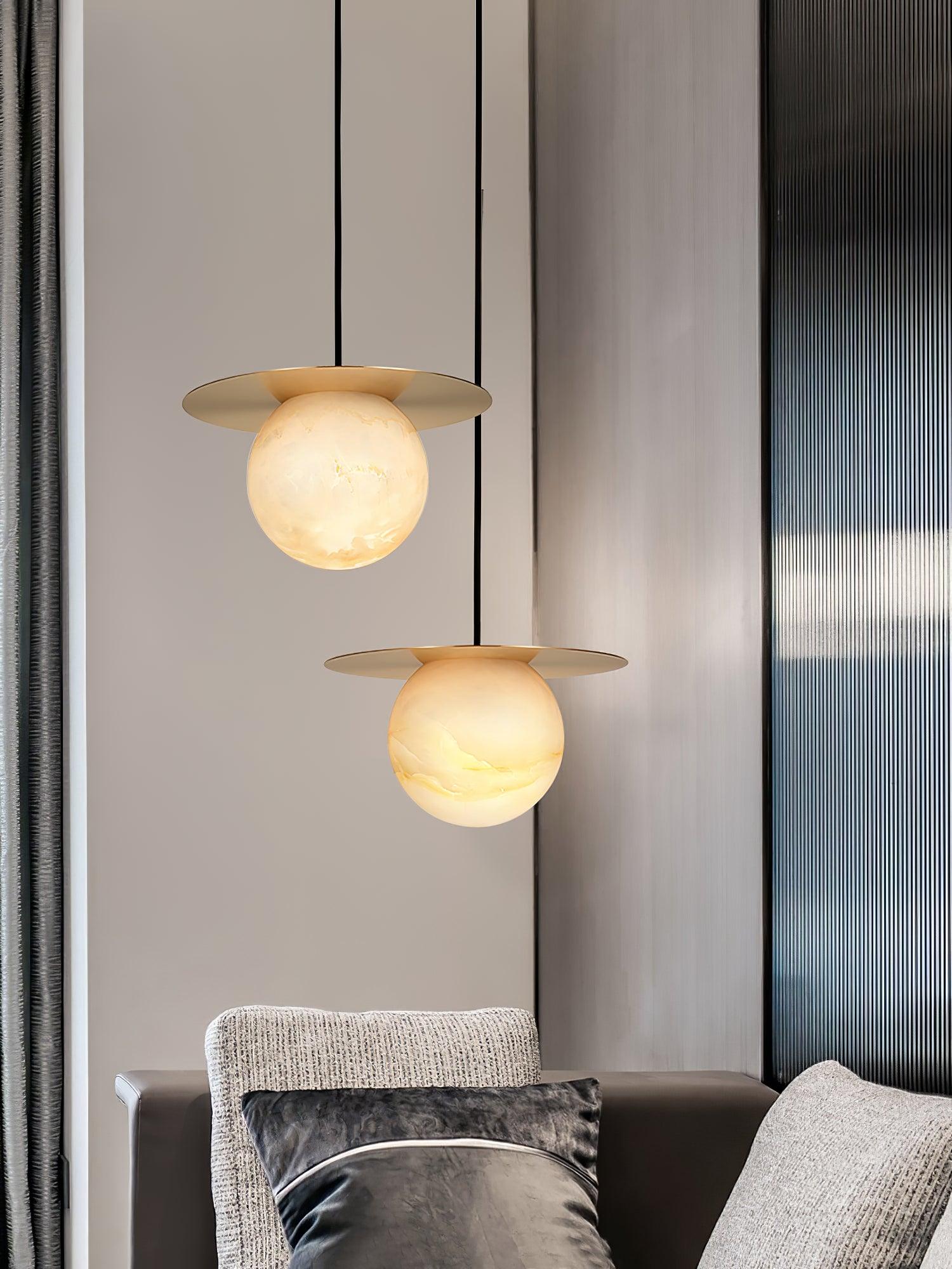Nyvelyra Suspension Sphérique en Albâtre - Neutralighting