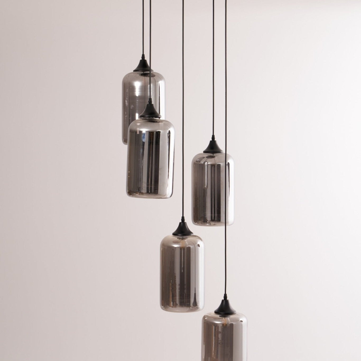 June Suspension Luminaire Industriel Verre Gris Fumé - Neutralighting