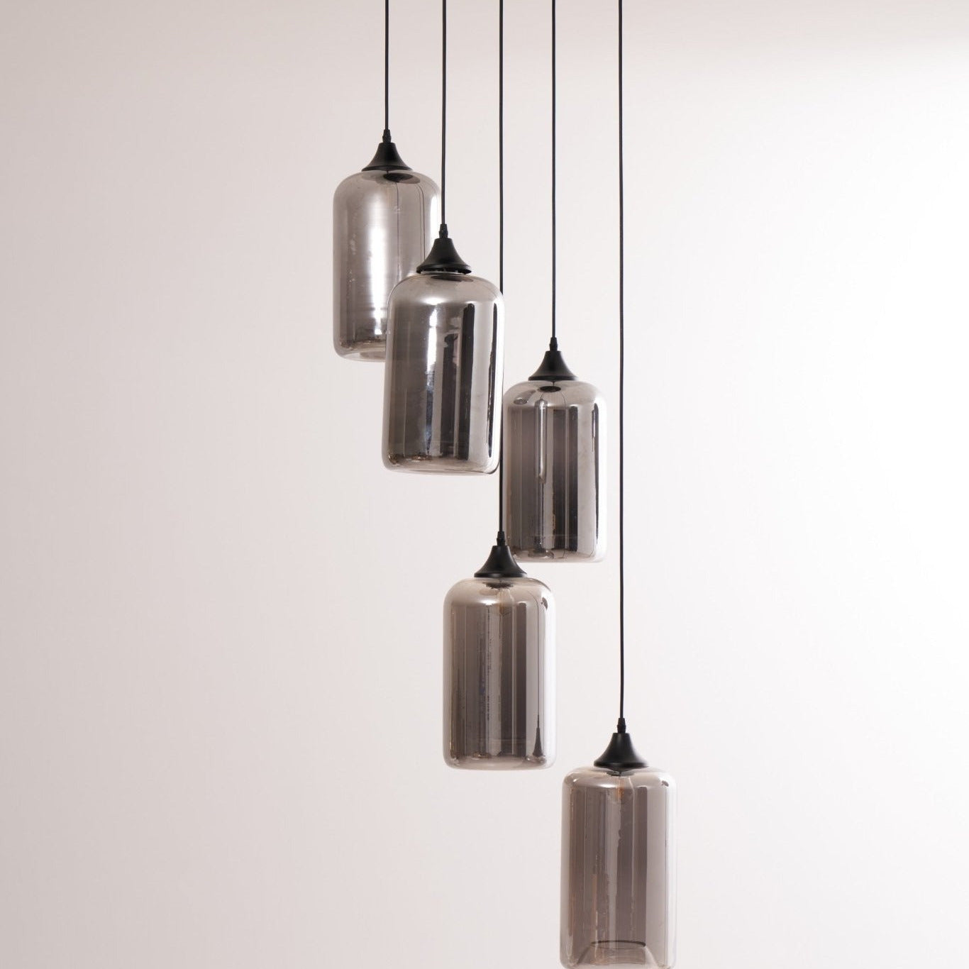 June Suspension Luminaire Industriel Verre Gris Fumé - Neutralighting