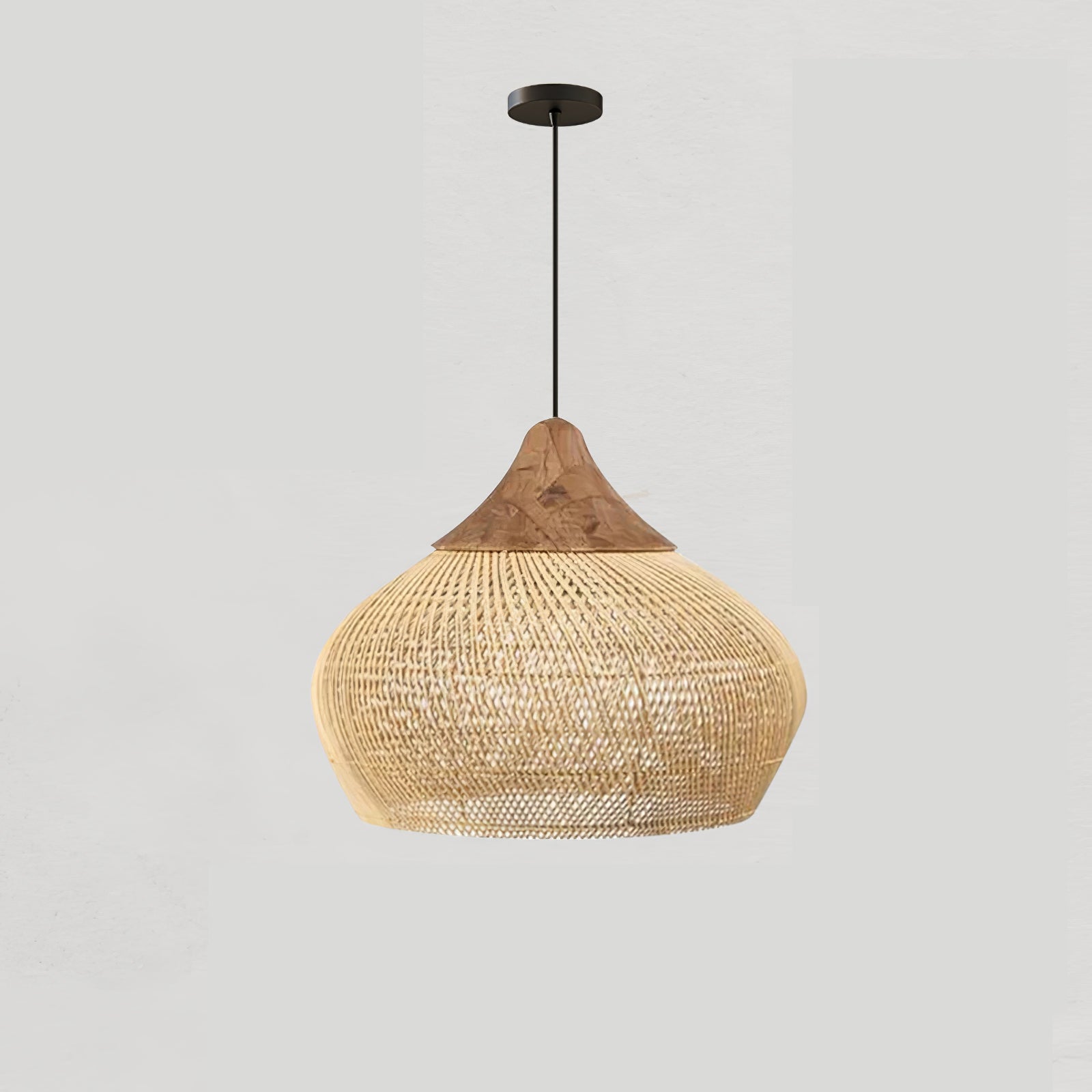 Evelyn Suspension en Rotin Tressé pour Salon - Neutralighting