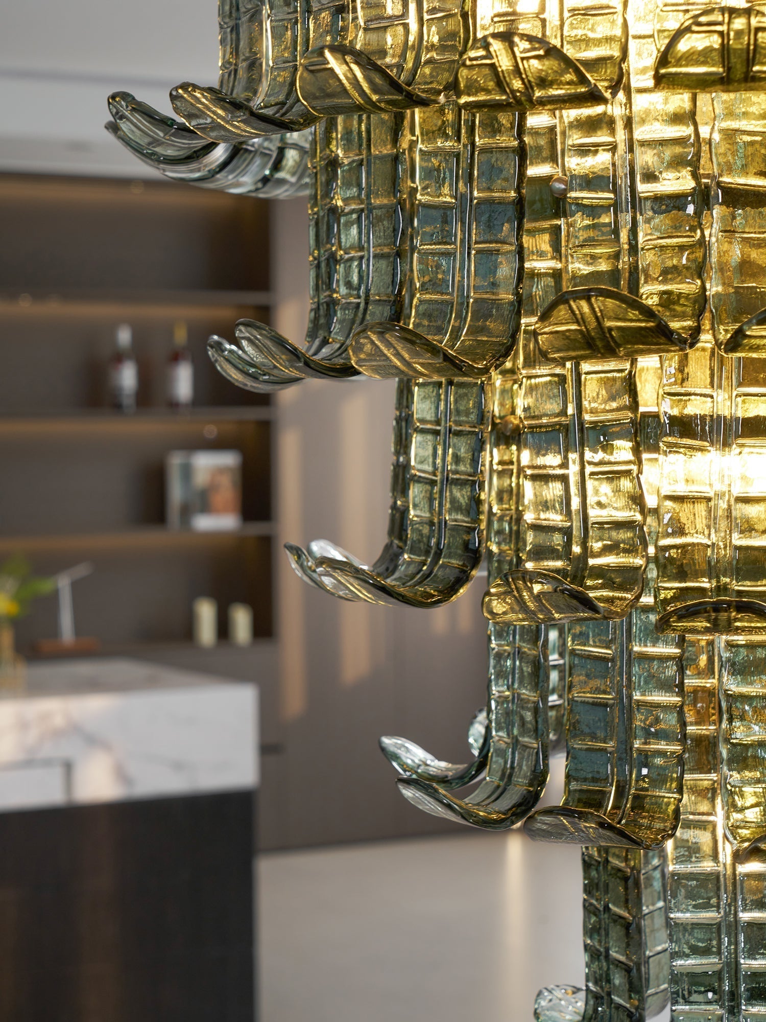 Aether Postmodern Luxe Verre Métal Lustre - Neutralighting