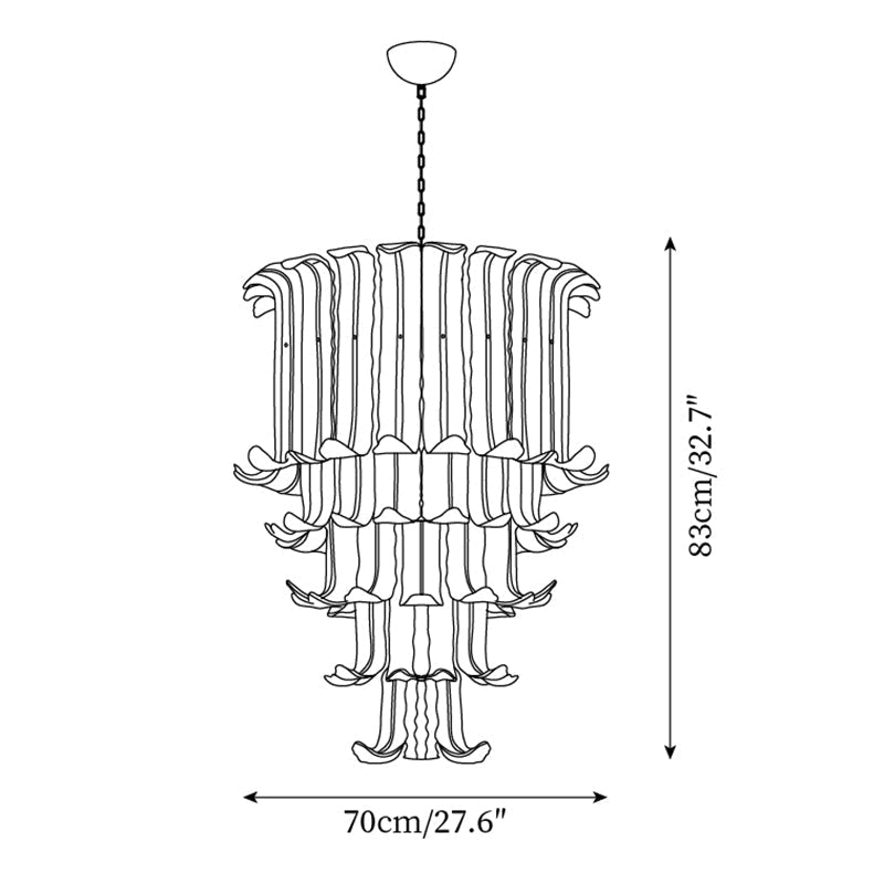 Brasher Lustre en Verre de Murano à Plusieurs Niveaux élégant - Neutralighting