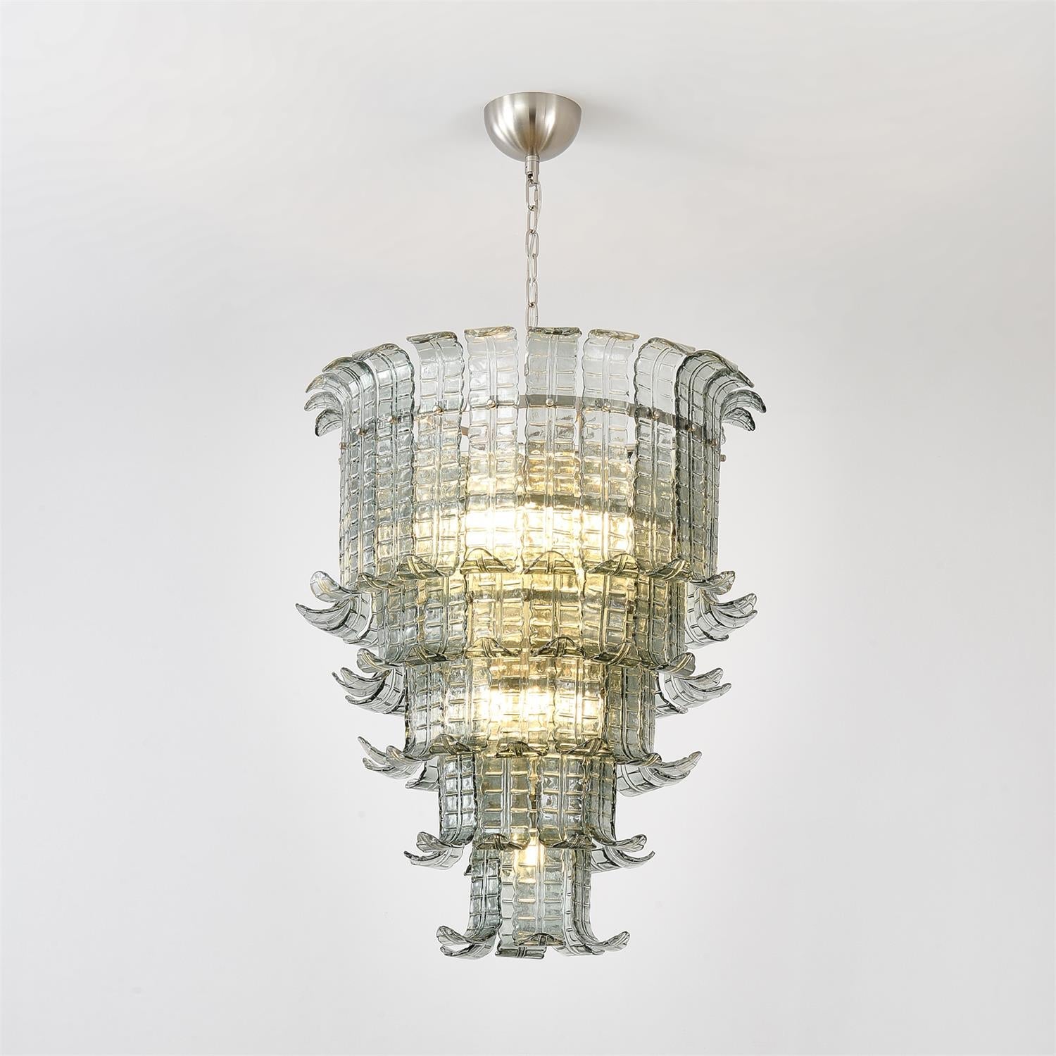 Brasher Lustre en Verre de Murano à Plusieurs Niveaux élégant - Neutralighting