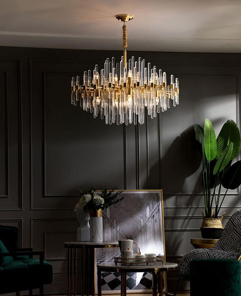 Solara Chandelier en Laiton Antique de Luxe - Neutralighting