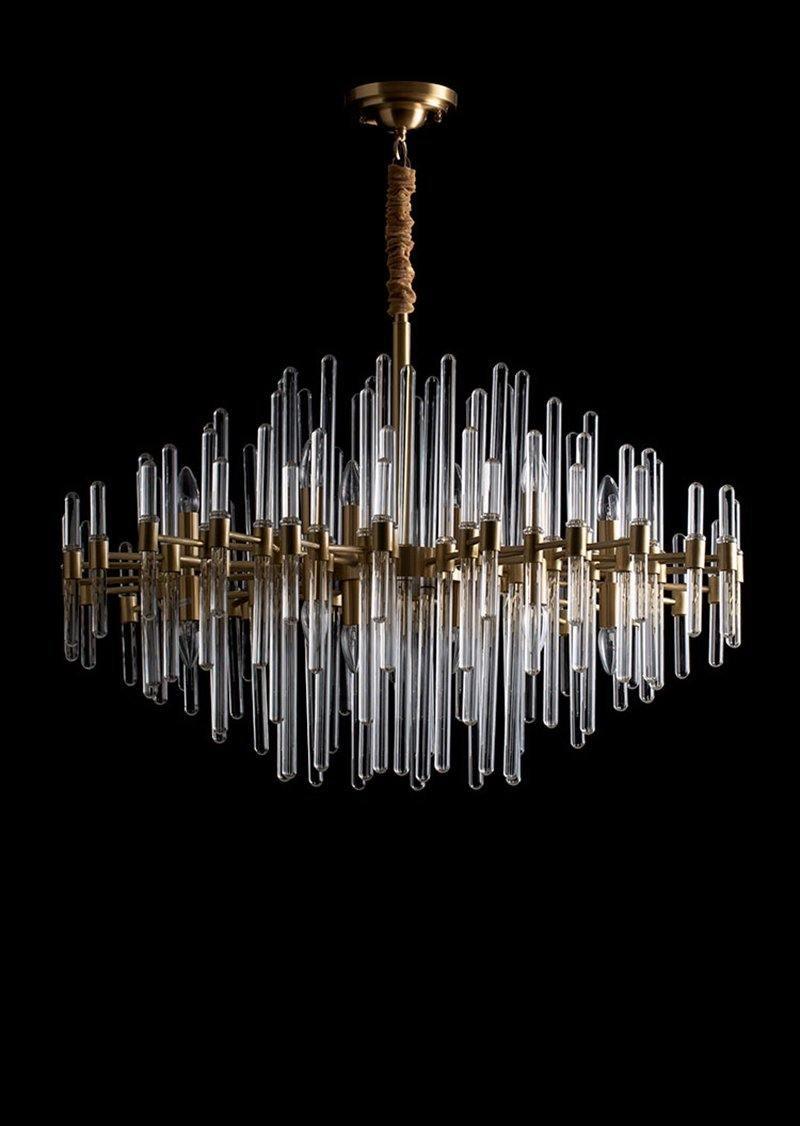 Solara Chandelier en Laiton Antique de Luxe - Neutralighting