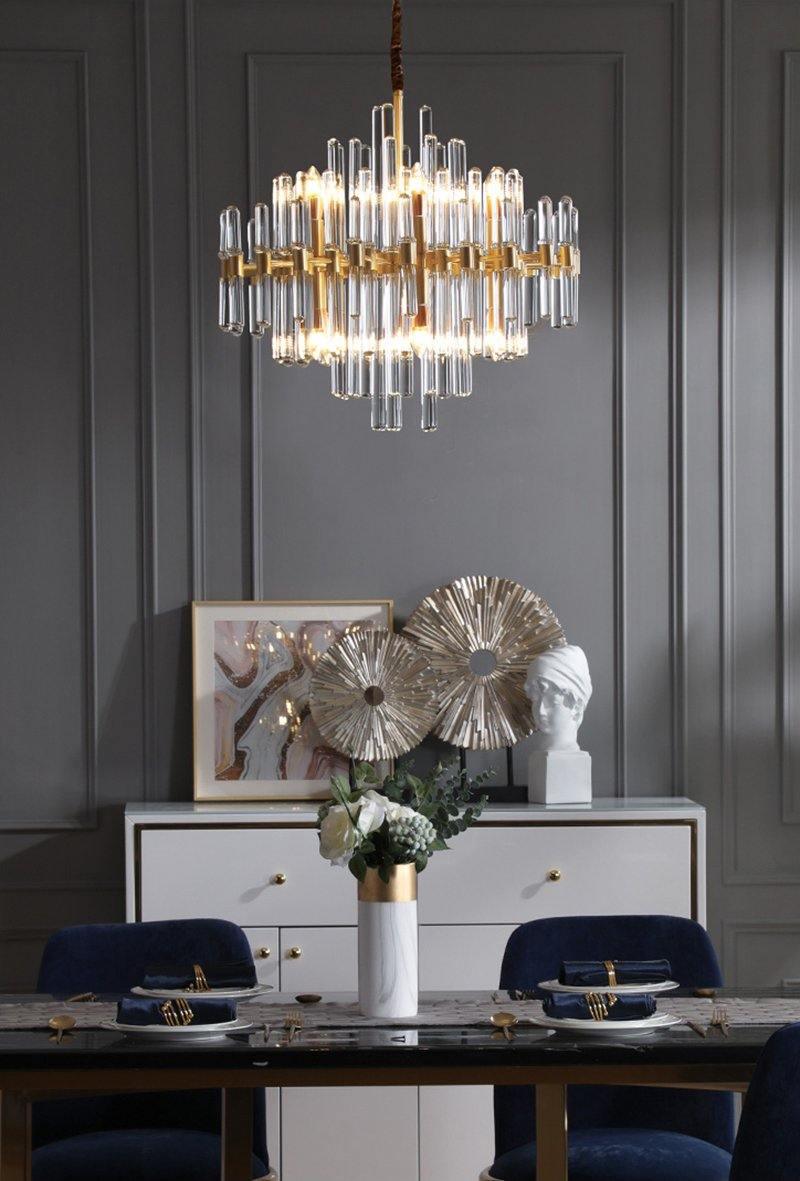 Solara Chandelier en Laiton Antique de Luxe - Neutralighting