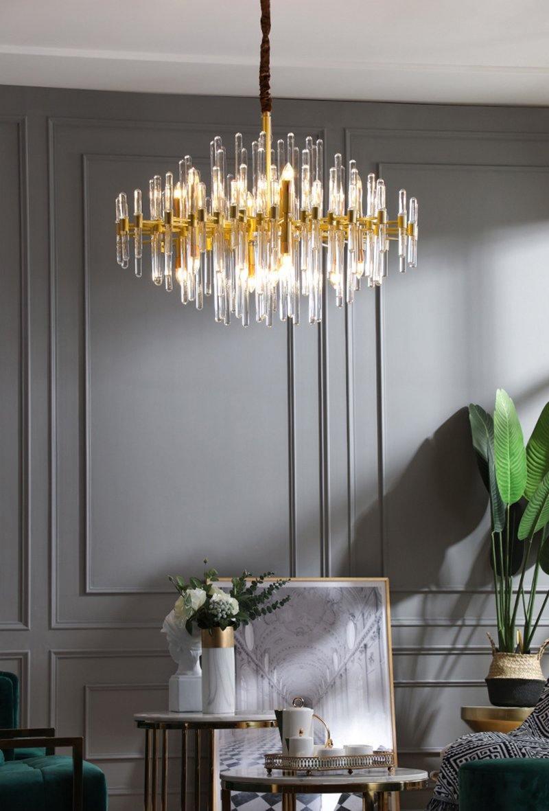 Solara Chandelier en Laiton Antique de Luxe - Neutralighting