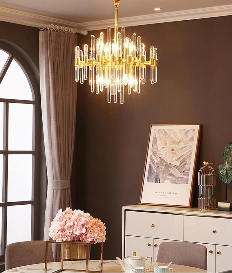 Solara Chandelier en Laiton Antique de Luxe - Neutralighting