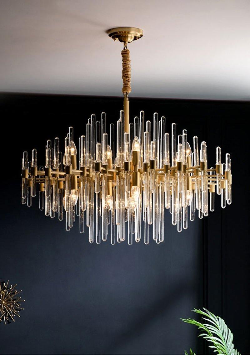 Solara Chandelier en Laiton Antique de Luxe - Neutralighting