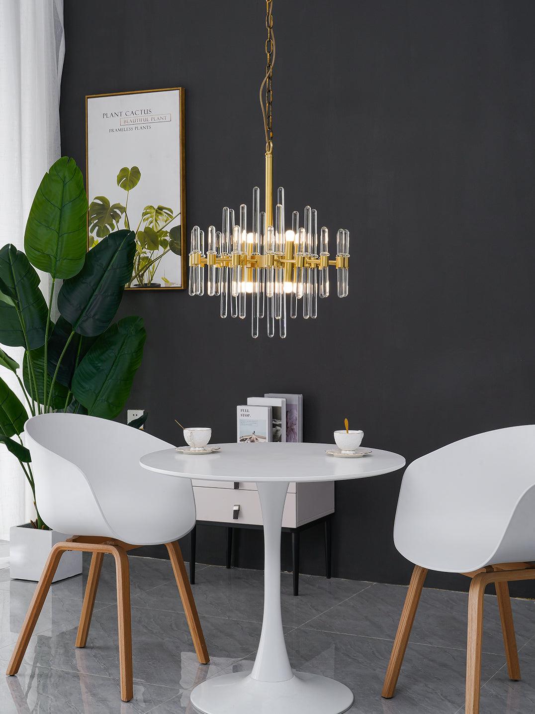 Solara Chandelier en Laiton Antique de Luxe - Neutralighting