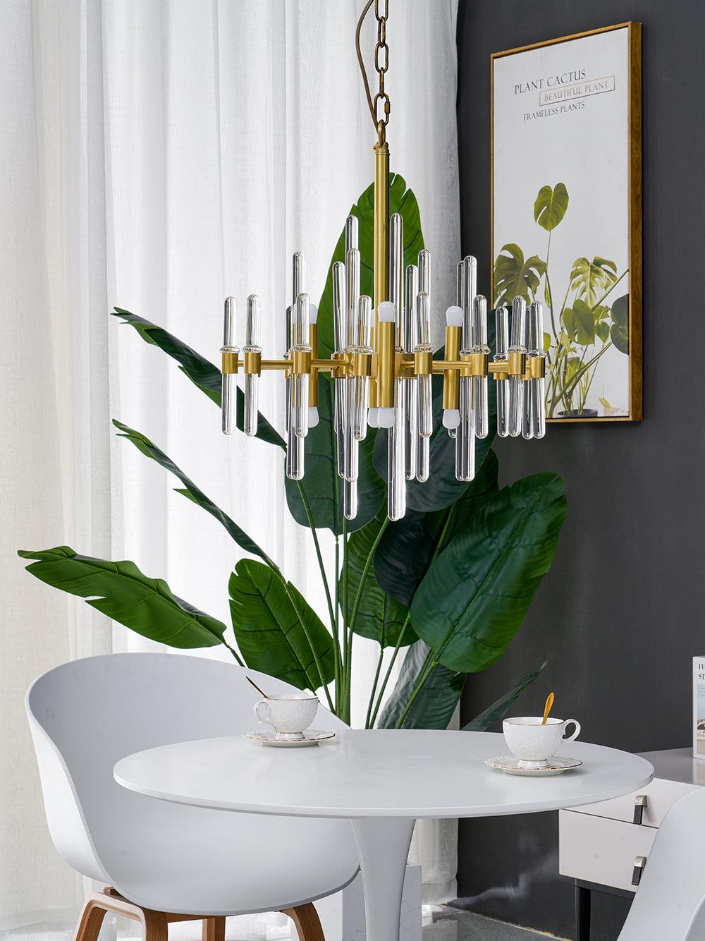 Solara Chandelier en Laiton Antique de Luxe - Neutralighting