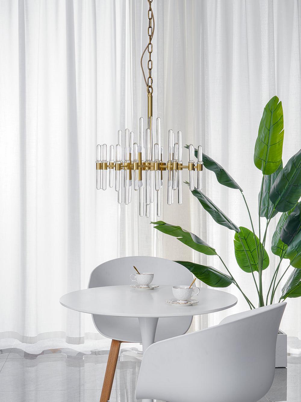 Solara Chandelier en Laiton Antique de Luxe - Neutralighting