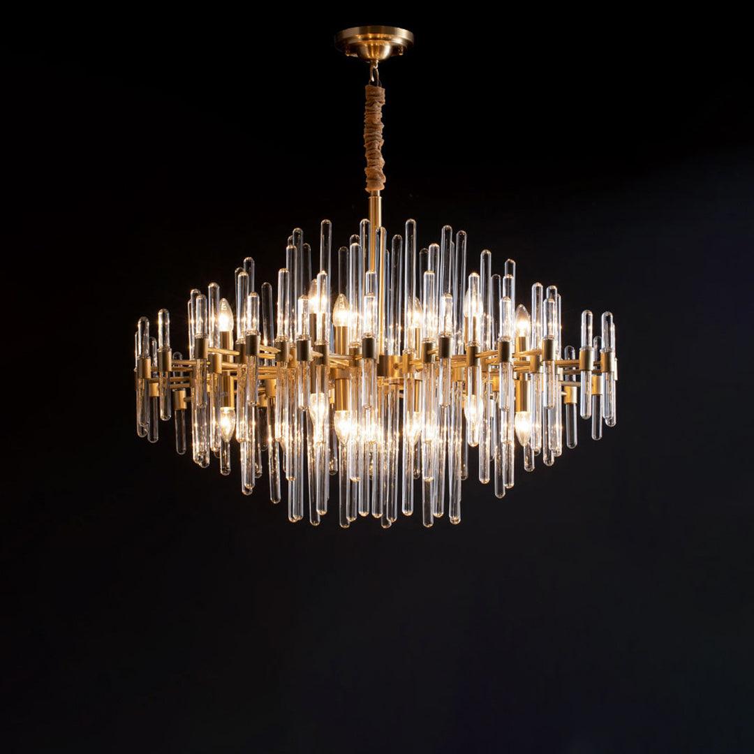 Solara Chandelier en Laiton Antique de Luxe - Neutralighting