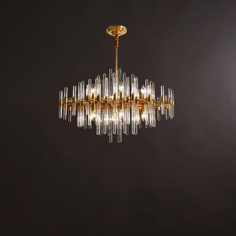 Solara Chandelier en Laiton Antique de Luxe - Neutralighting