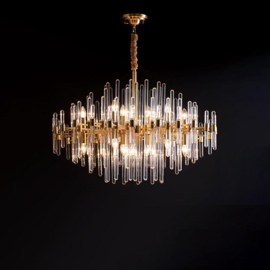 Solara Chandelier en Laiton Antique de Luxe - Neutralighting