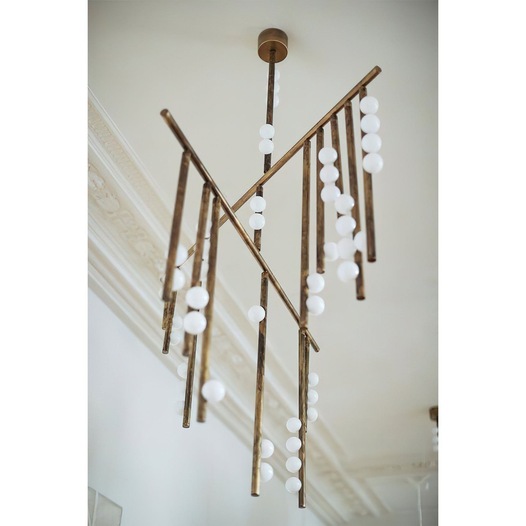 Orbis Moderne Minimaliste Baisse Système Antique Verre Lustre - Neutralighting