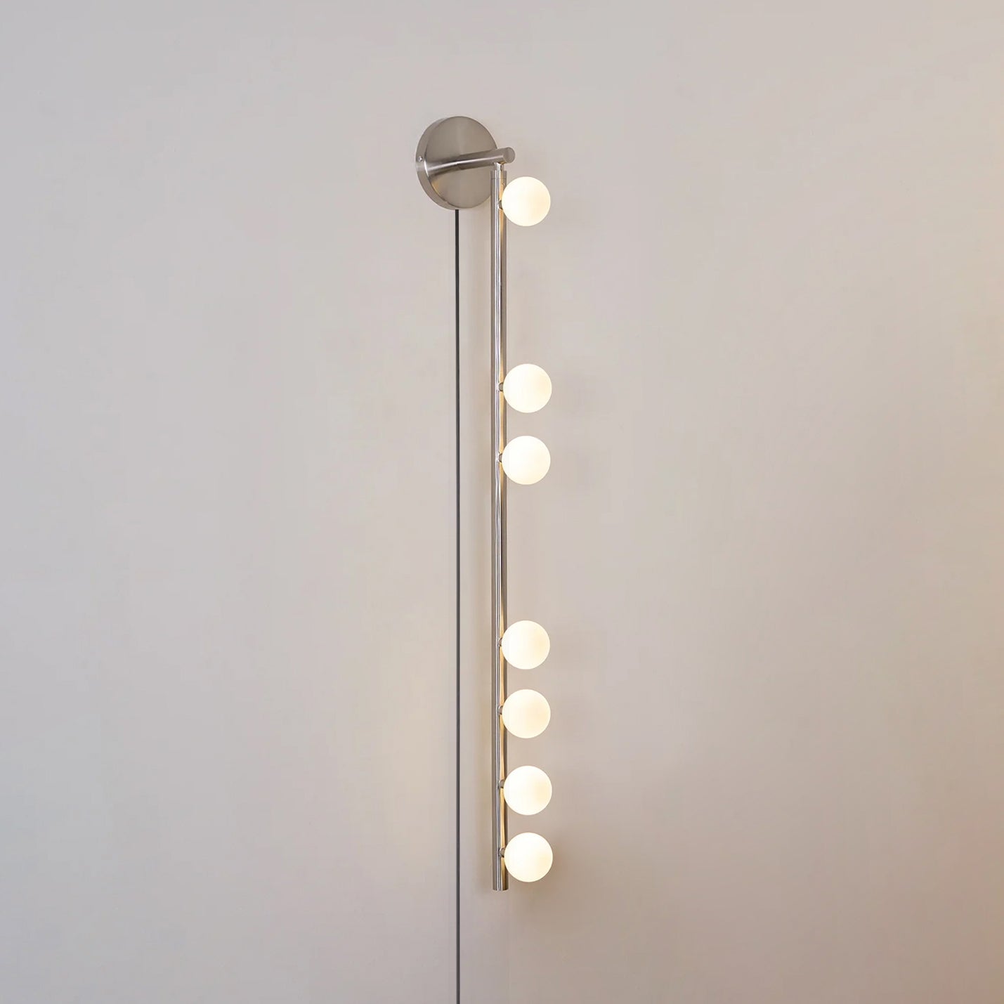 Pamela Tube Plug-in Brass Glass Wall Lamp - Neutralighting
