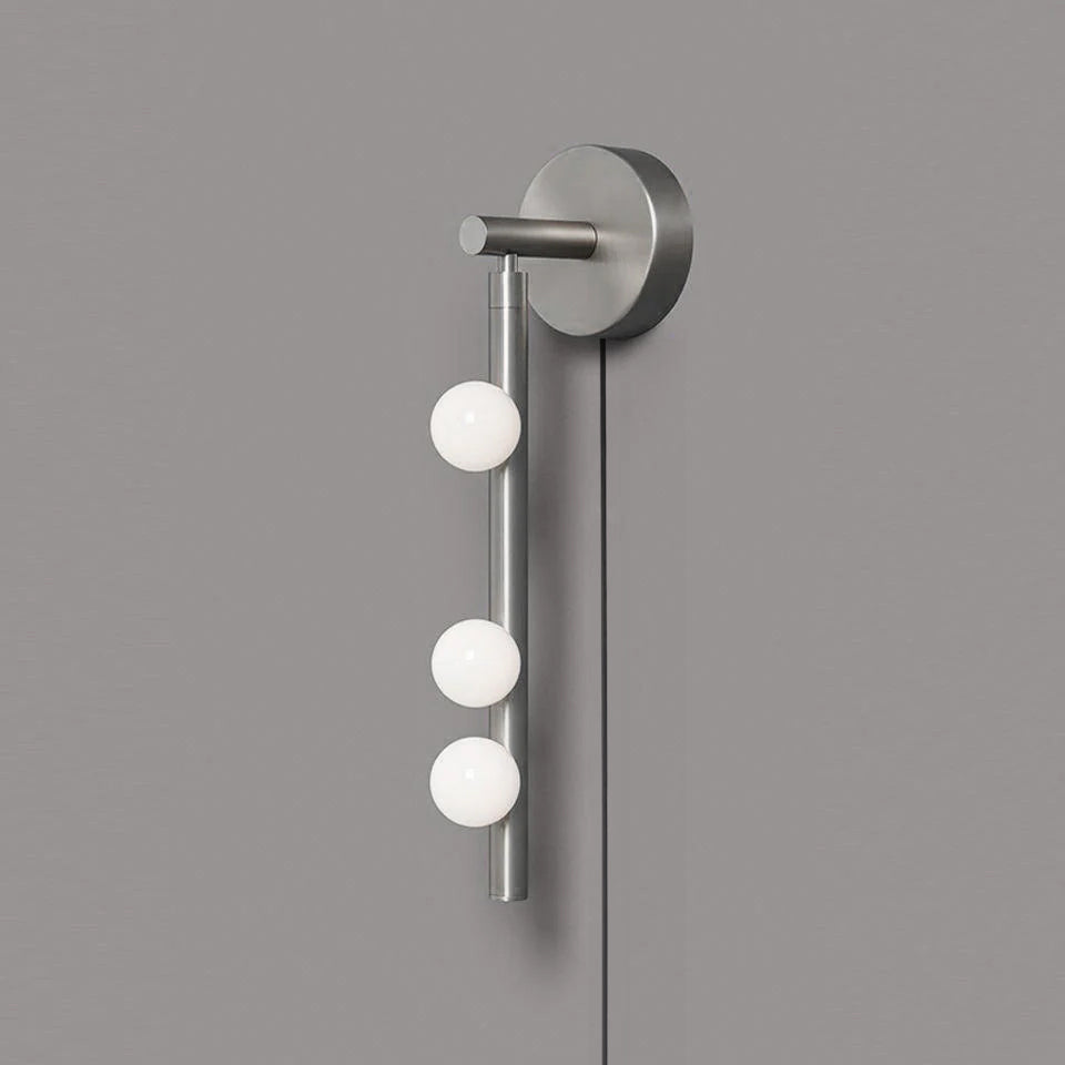 Pamela Tube Plug-in Brass Glass Wall Lamp - Neutralighting