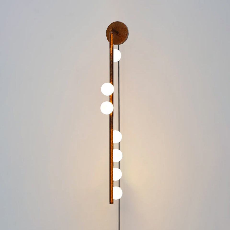 Pamela Tube Plug-in Brass Glass Wall Lamp - Neutralighting