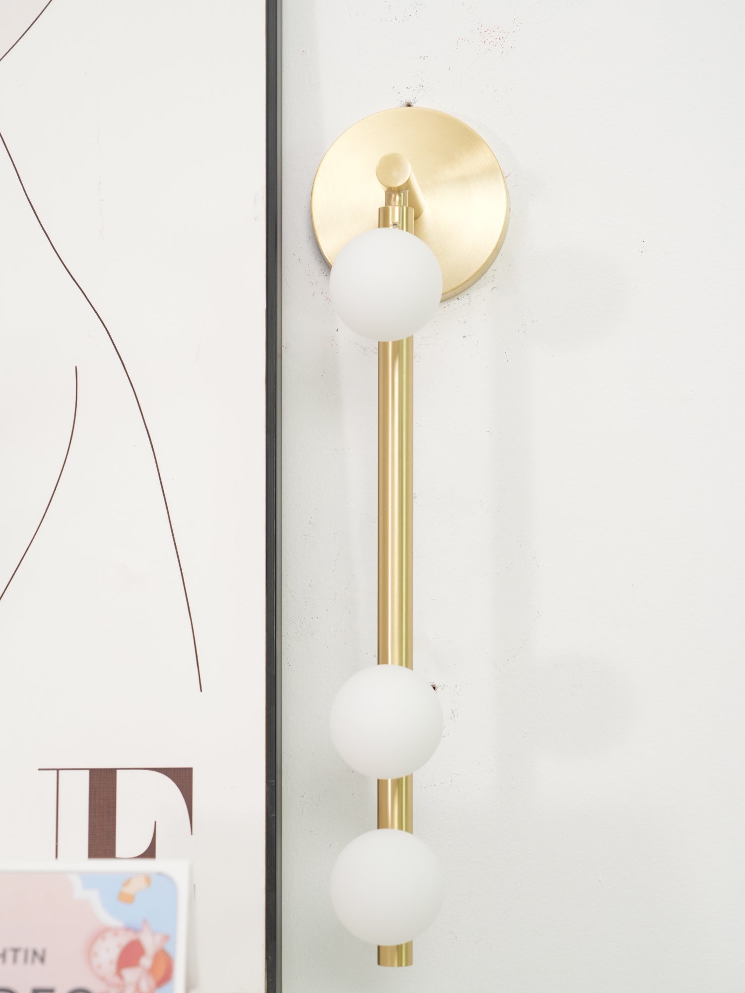 Pamela Tube Plug-in Brass Glass Wall Lamp - Neutralighting