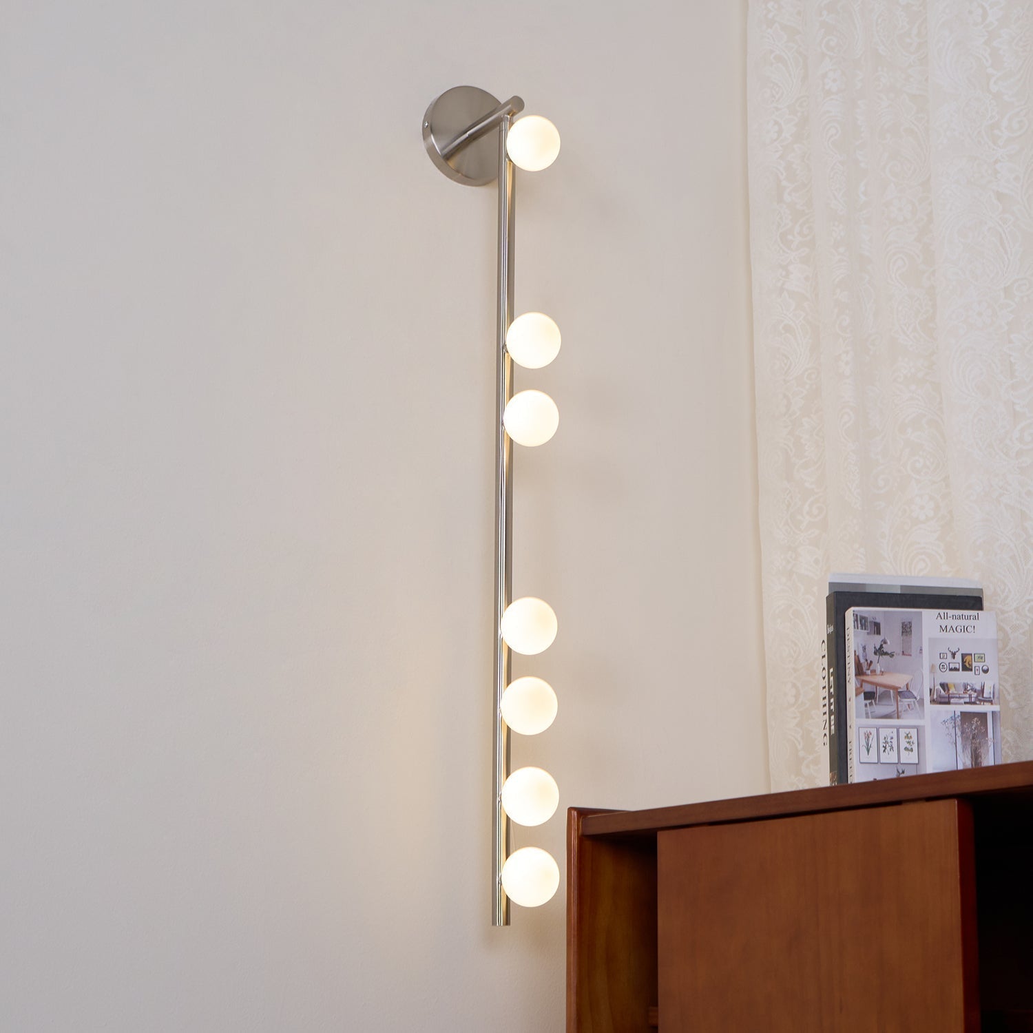 Pamela Tube Plug-in Brass Glass Wall Lamp - Neutralighting