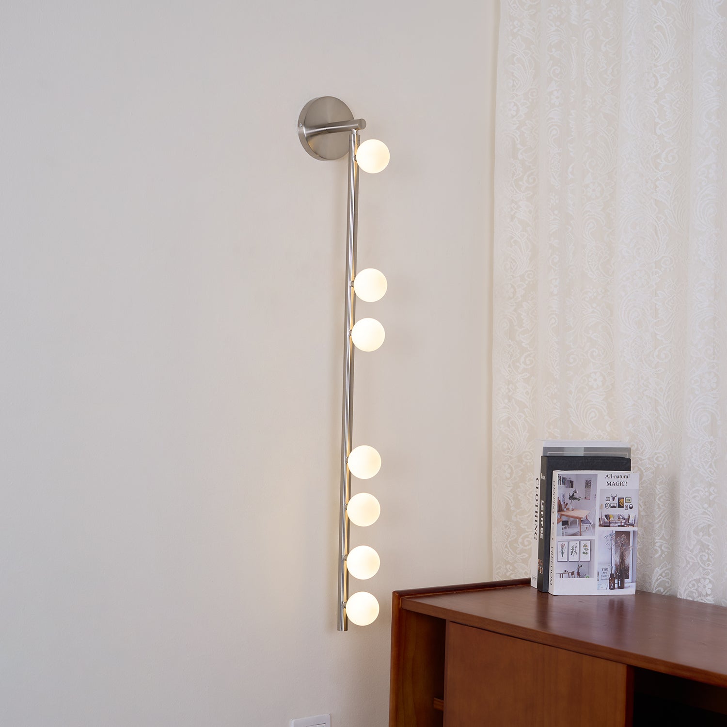 Pamela Tube Plug-in Brass Glass Wall Lamp - Neutralighting