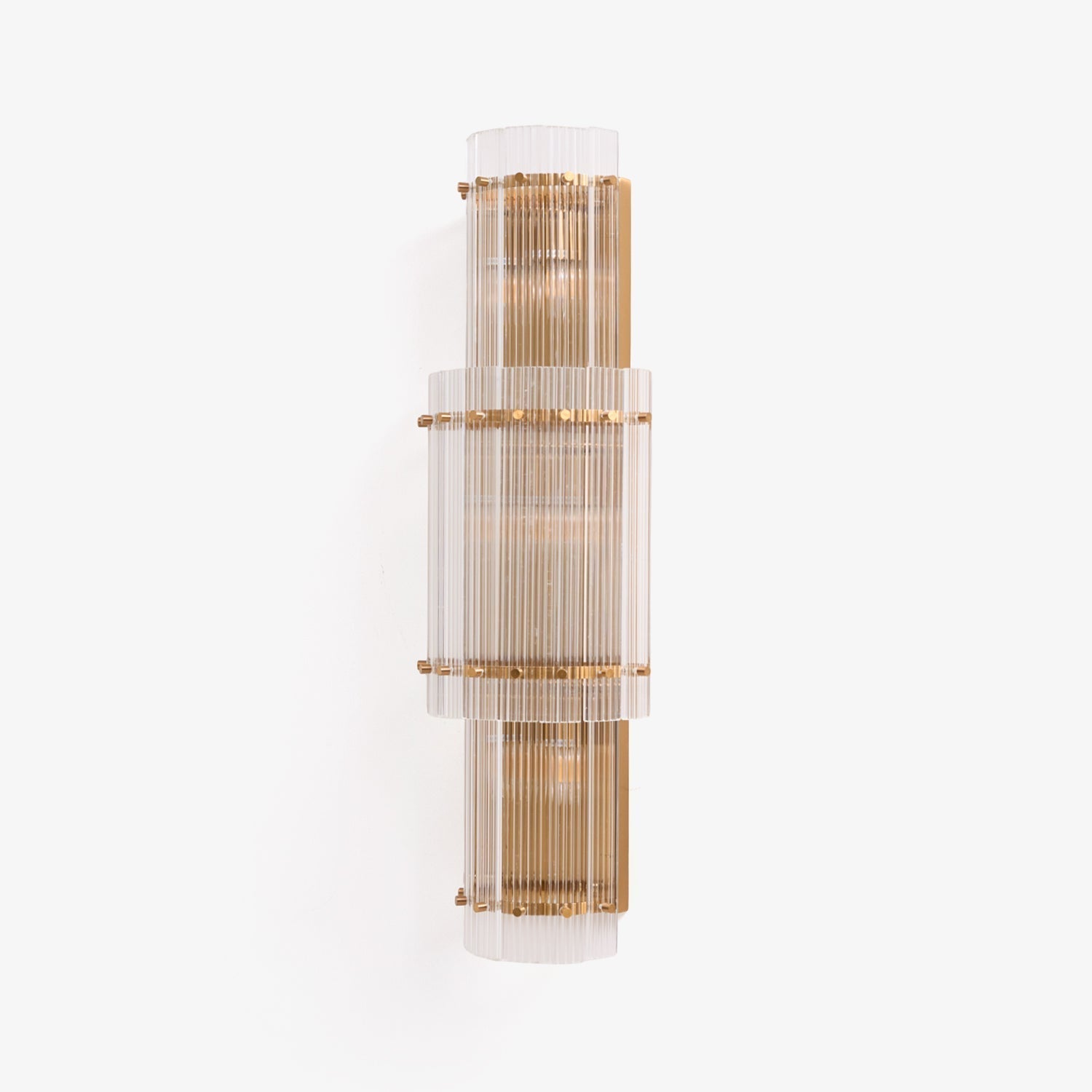 Aurora Wall Light Layered Glass Rods Copper Modern Vertical - Letslighting