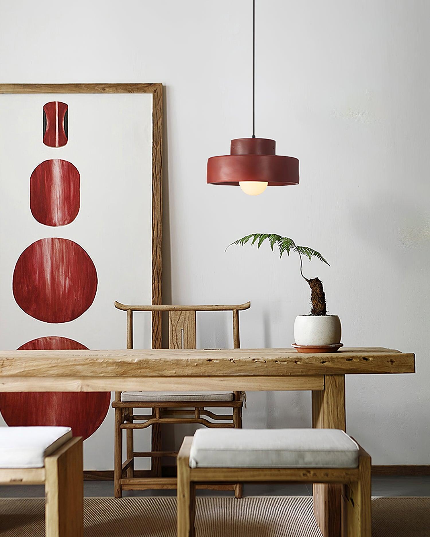 Bray Pendant Lamp Double Layers Resin - Letslighting