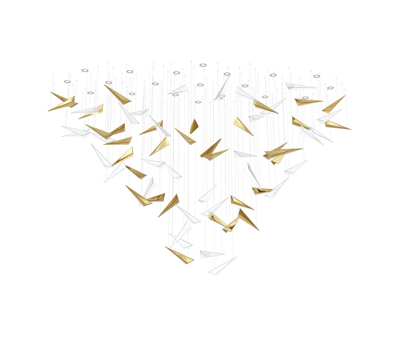Nyvinia Verre Plume Forme Lustre - Neutralighting