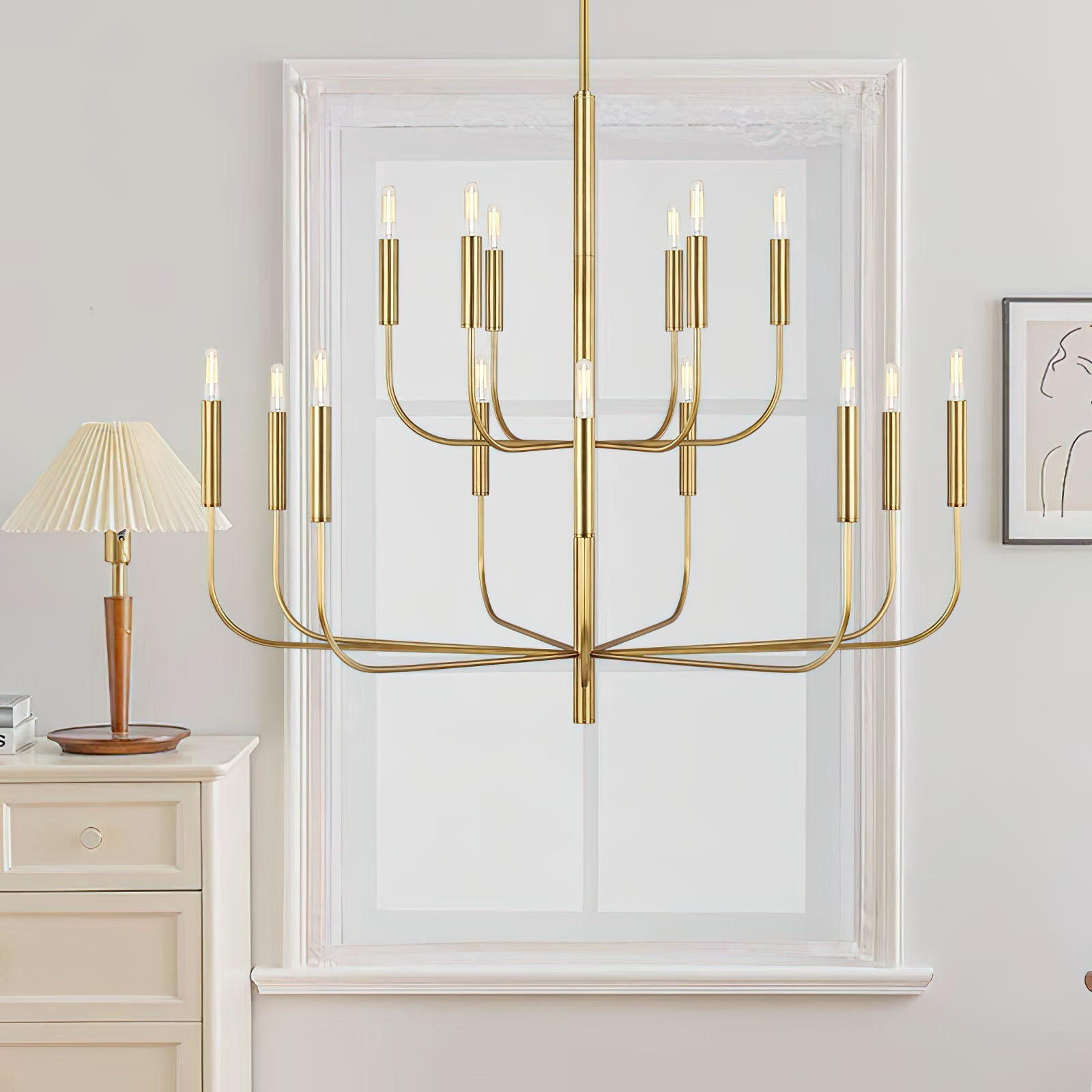 Olcarel Lustre Industriel Vintage En Métal Et Laiton - Neutralighting