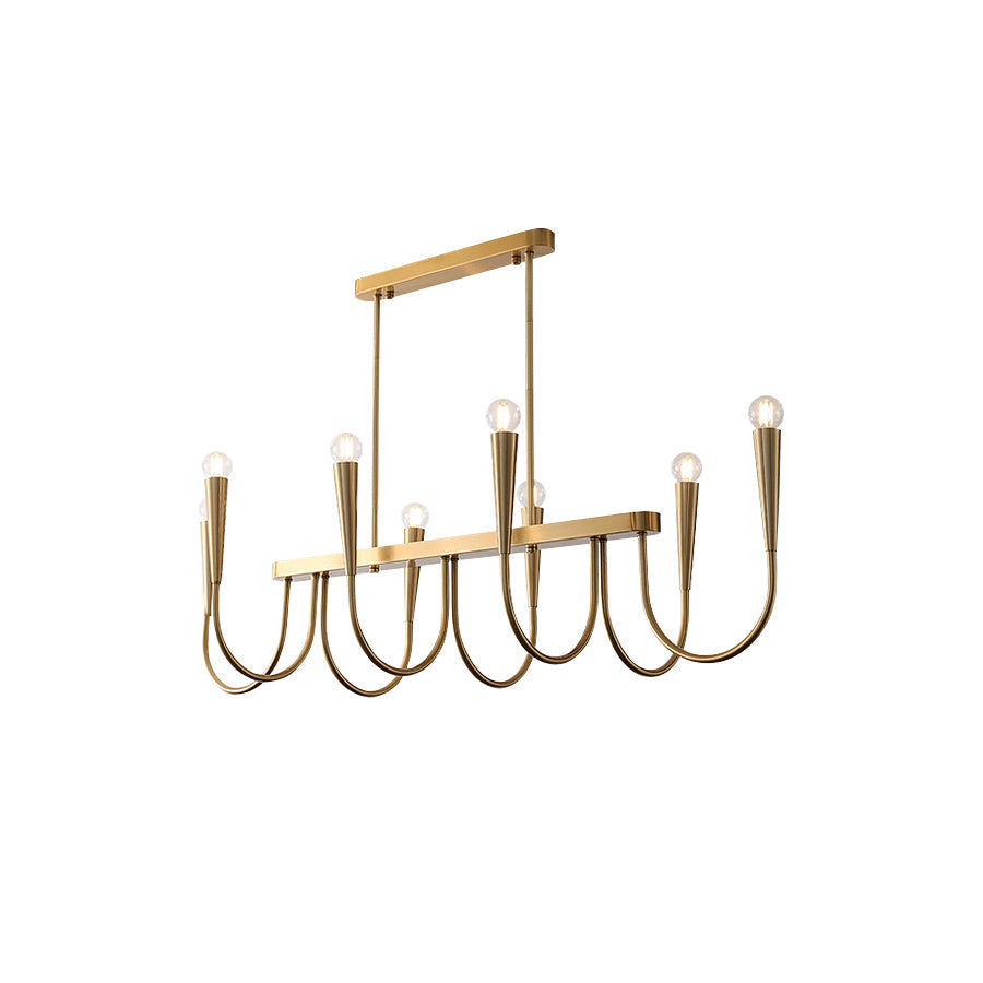 Fluide Lustre Linéaire Métal Laiton Minimaliste Moderne - Neutralighting