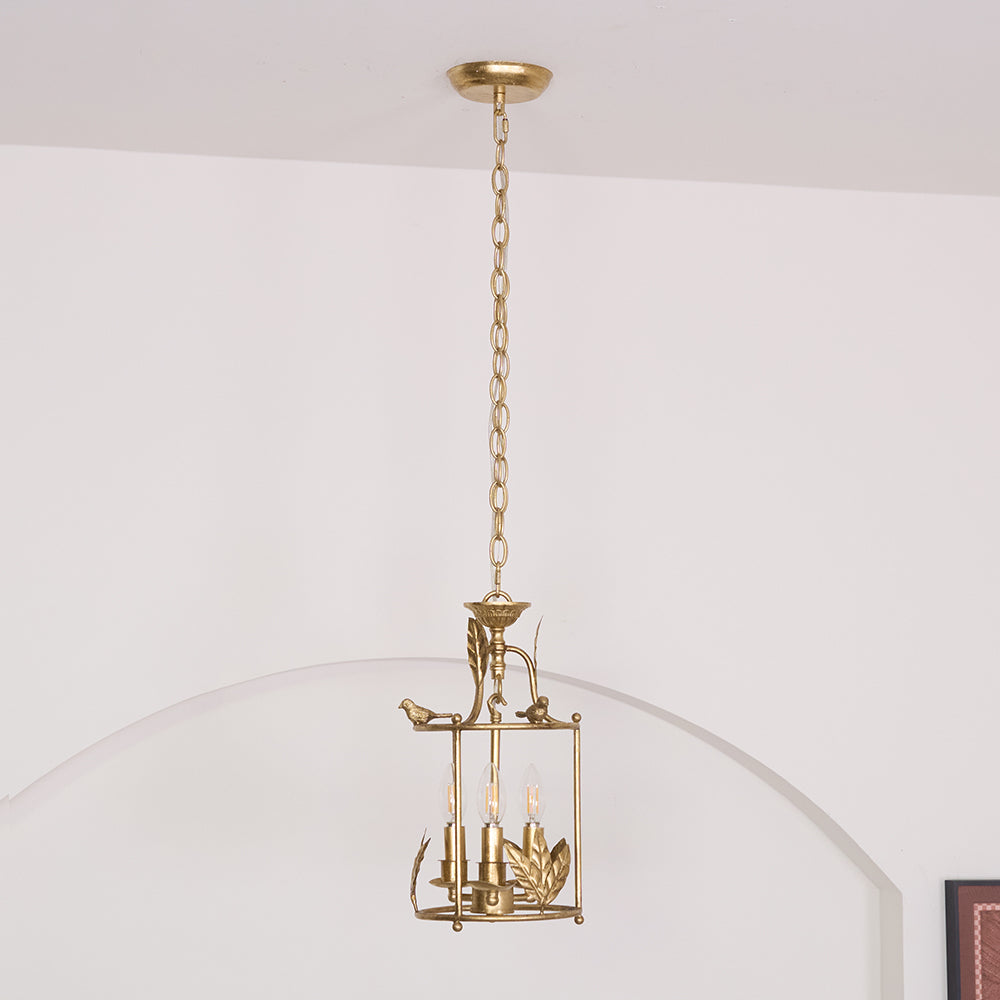 Hylite Suspension Lanterne Métal Doré Industrielle Vintage - Neutralighting