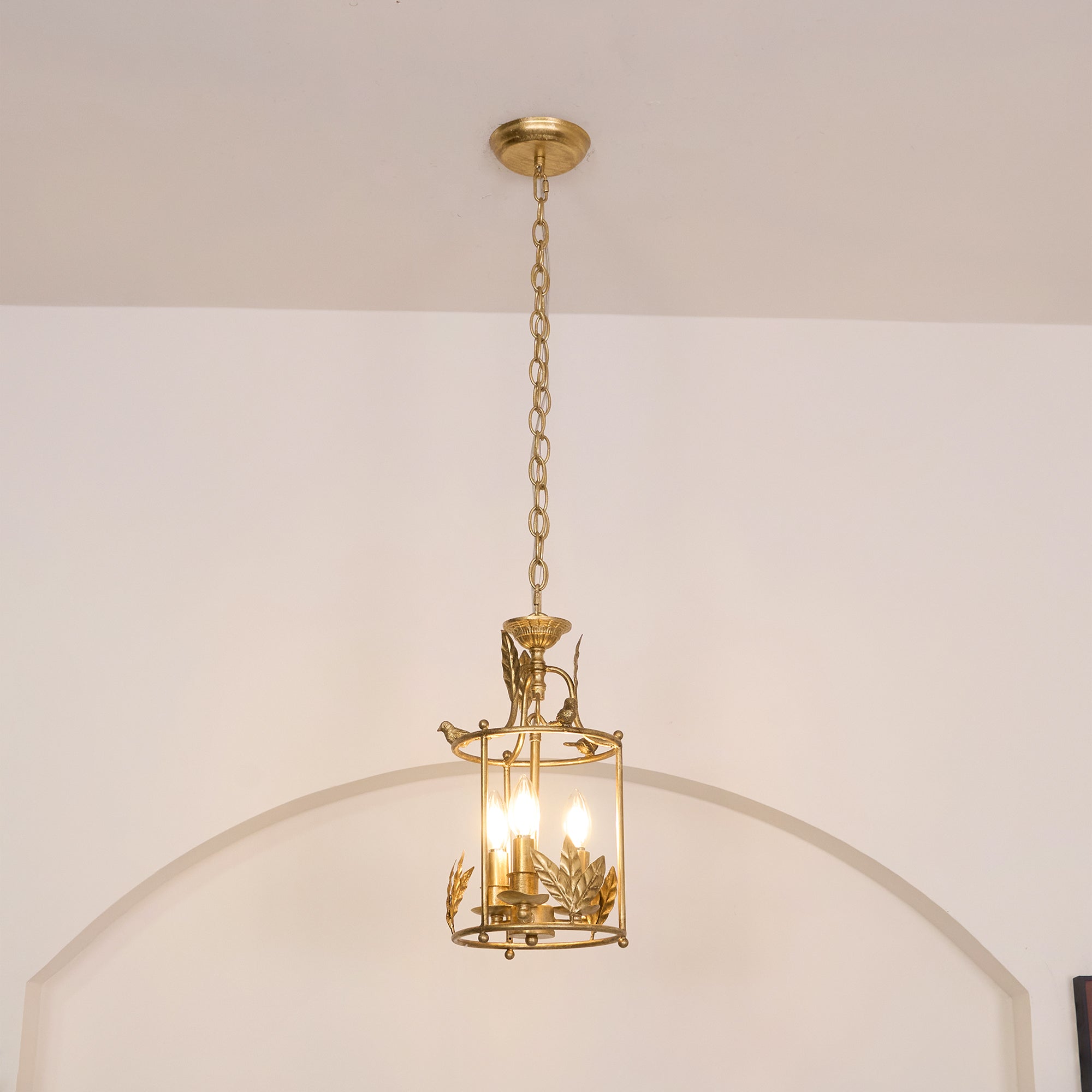 Hylite Suspension Lanterne Métal Doré Industrielle Vintage - Neutralighting
