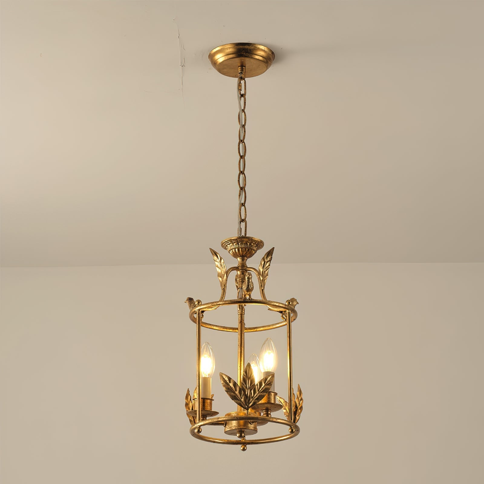 Hylite Suspension Lanterne Métal Doré Industrielle Vintage - Neutralighting