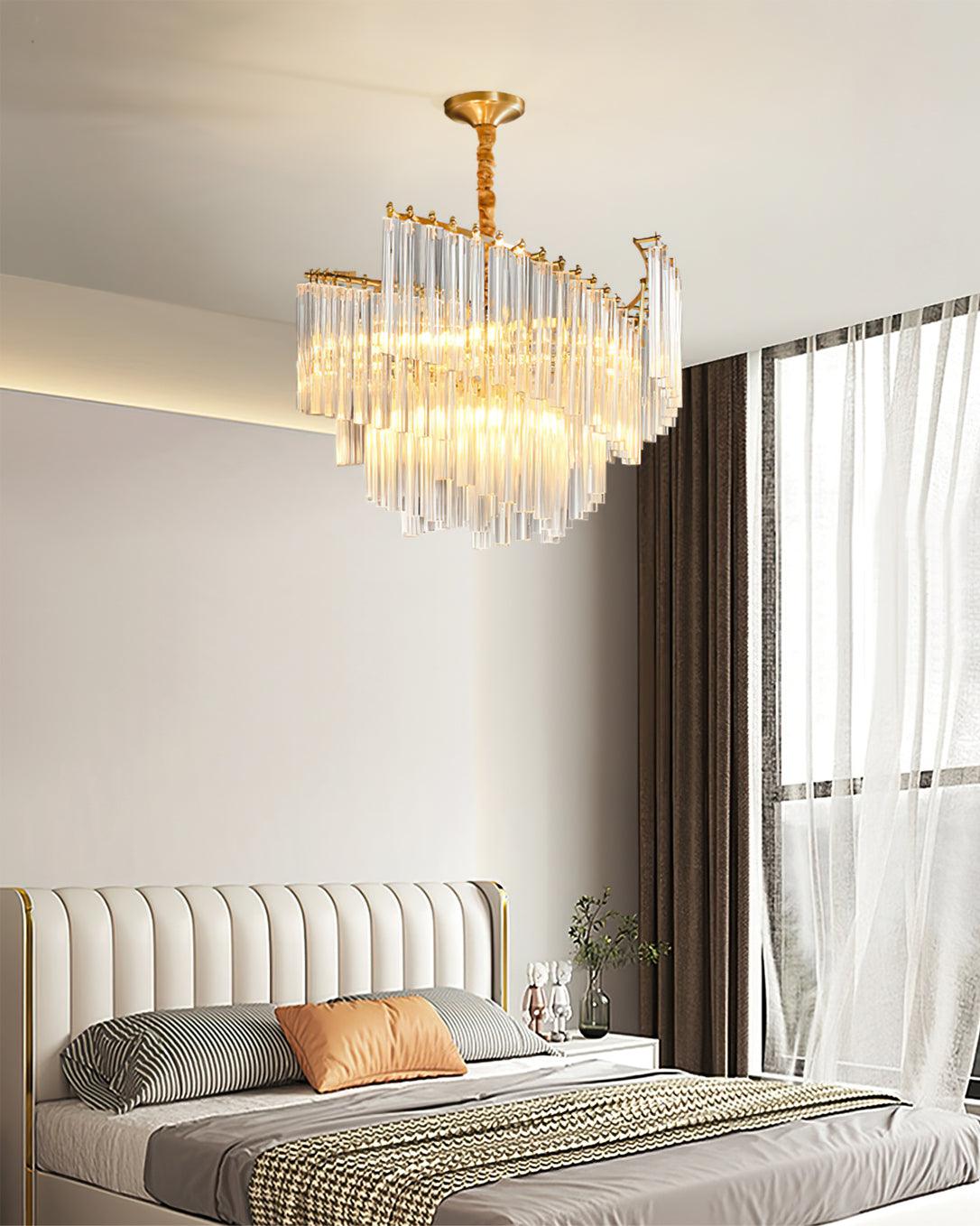 Ilsoris Lustre Postmoderne de Luxe en Cristal Brinicle - Neutralighting